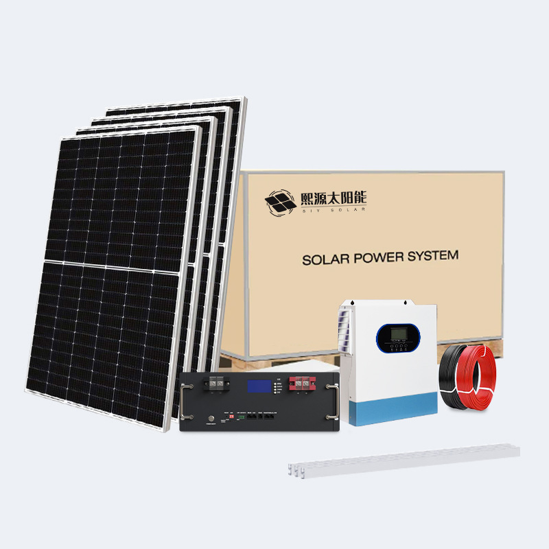 Customized Solar Photovoltaic Power Generation System Complete Set of 220V Off-Grid Energy Storage and Reverse Control All-In-One Machine for Air Conditioning Power Supply