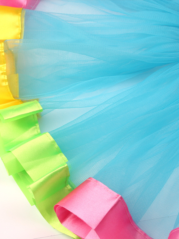 Suitable for Kindergarten Children's Stage Performance Skirts, Children's Clothing, Girls' Performance Dance Half-Length Mesh Skirts, Tutu Skirts