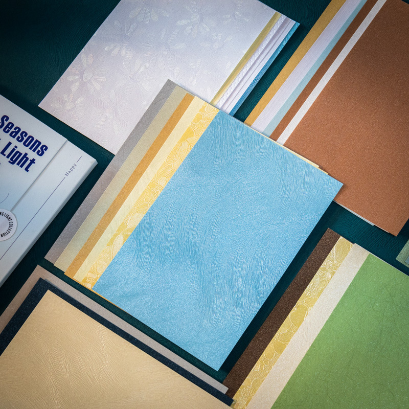 Ketchup Girl Four Seasons Glitter Collection Series Material Special Paper Glitter Decoration Collage Base Material 4 Styles