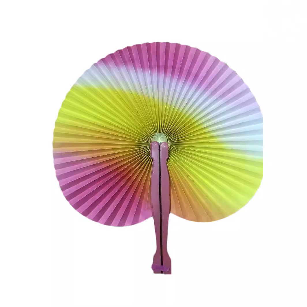 Direct Supply Amazon round fan paper fan advertising fan folding fan European and American wedding cross-border fan