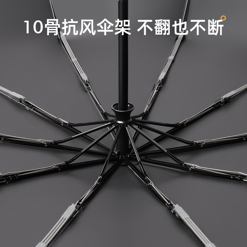 Outdoor full-automatic ring buckle umbrella large double UV-proof rain-proof dual-use umbrella large wholesale printed logo