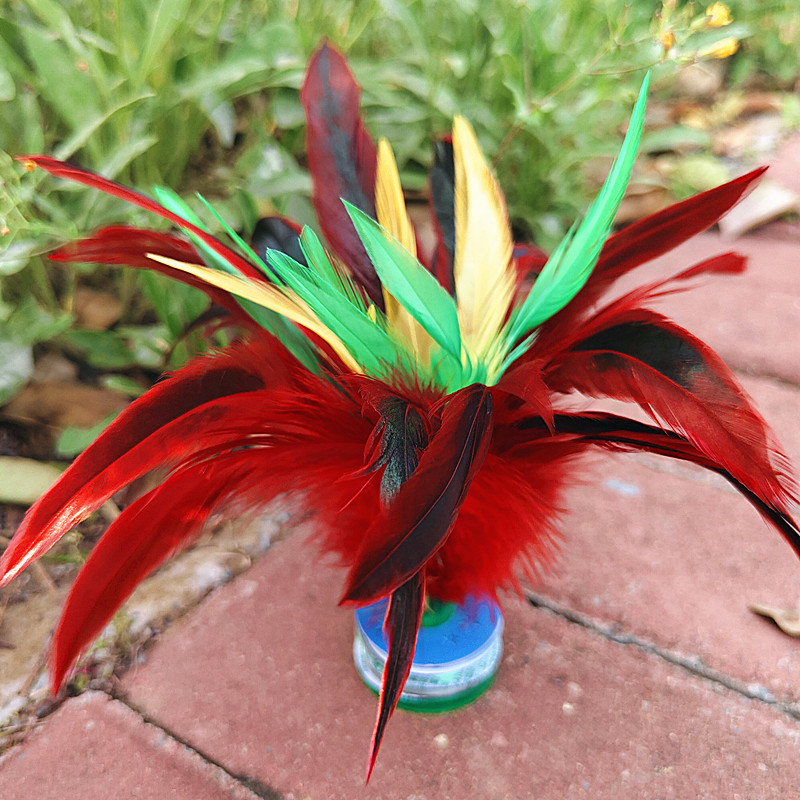 Chicken feather shuttlecock feather color goose feather shuttlecock ball for children fitness competition big flower shuttlecock student shuttlecock wholesale