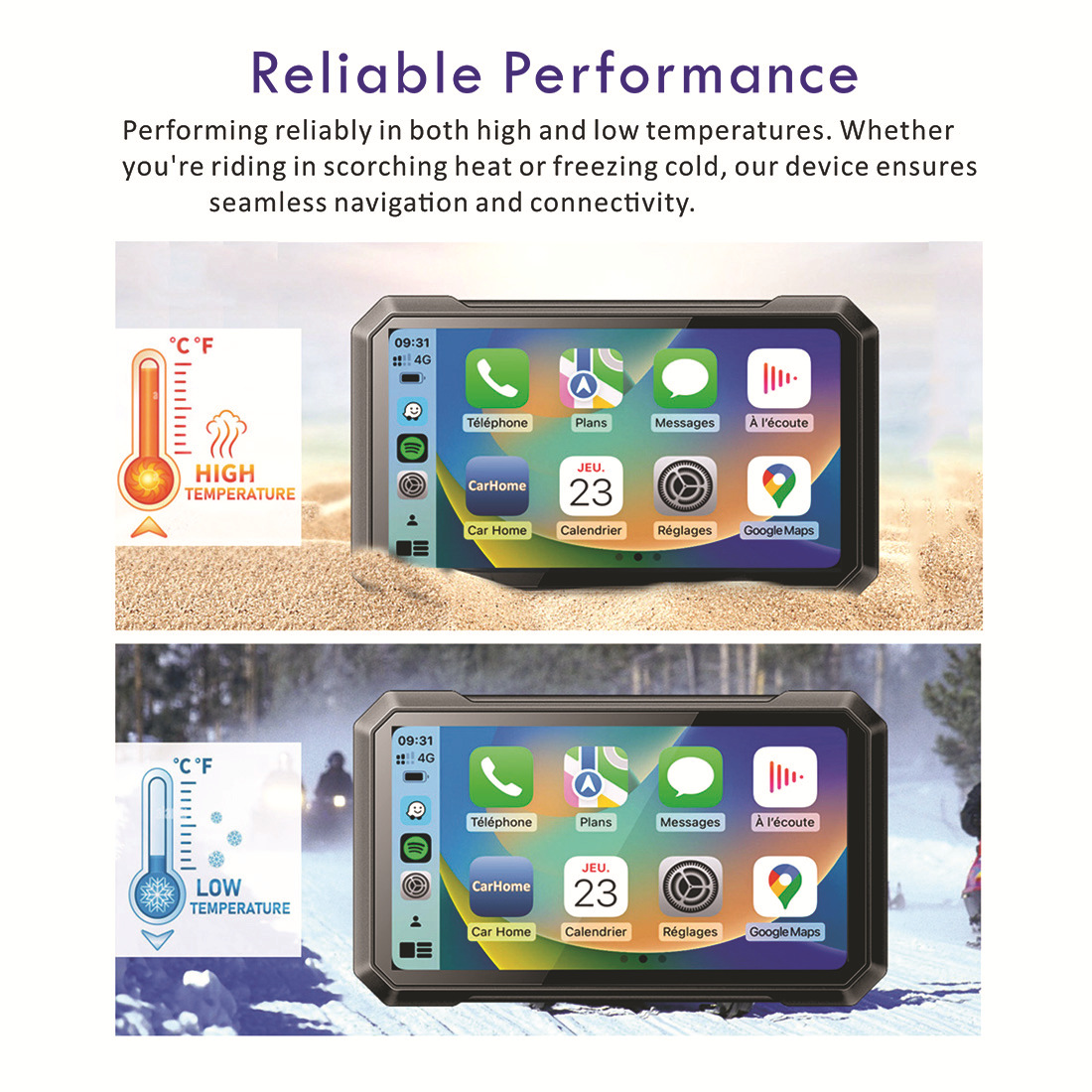 7inch Portable Motorcycle Navigation and Wireless Car Gps Adapter for Cars