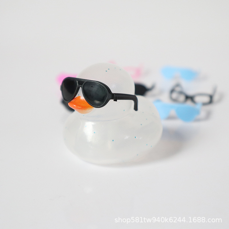 Small yellow duck sunglasses social duck headset accessories milk tea shop mini neighborhood No. 8 duck glasses accessories