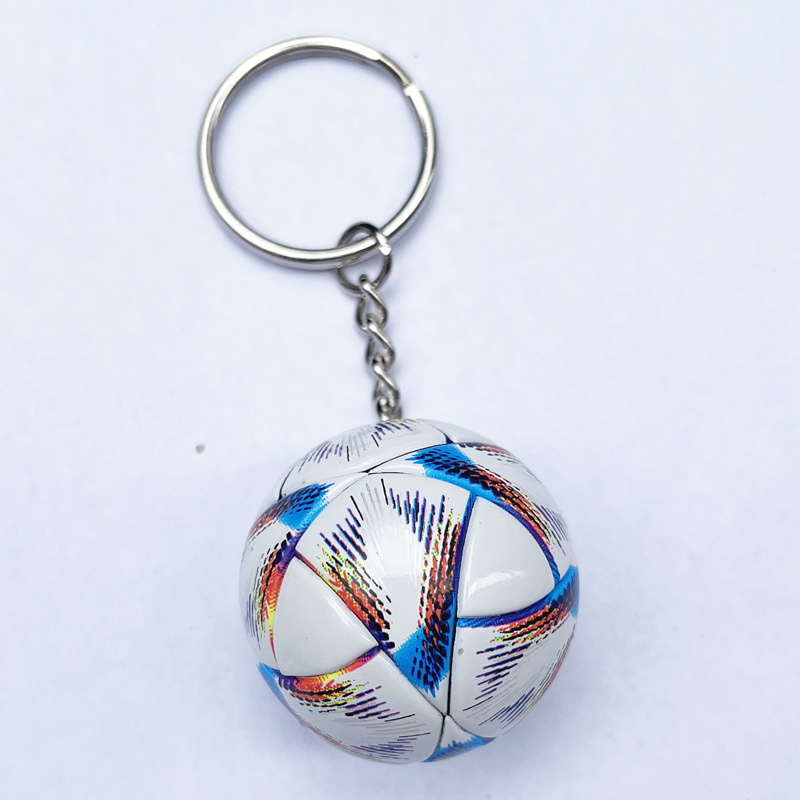 2022 Qatar World Cup Women's Football Souvenir Fans Surrounding Mascot Keychain Football Memorial