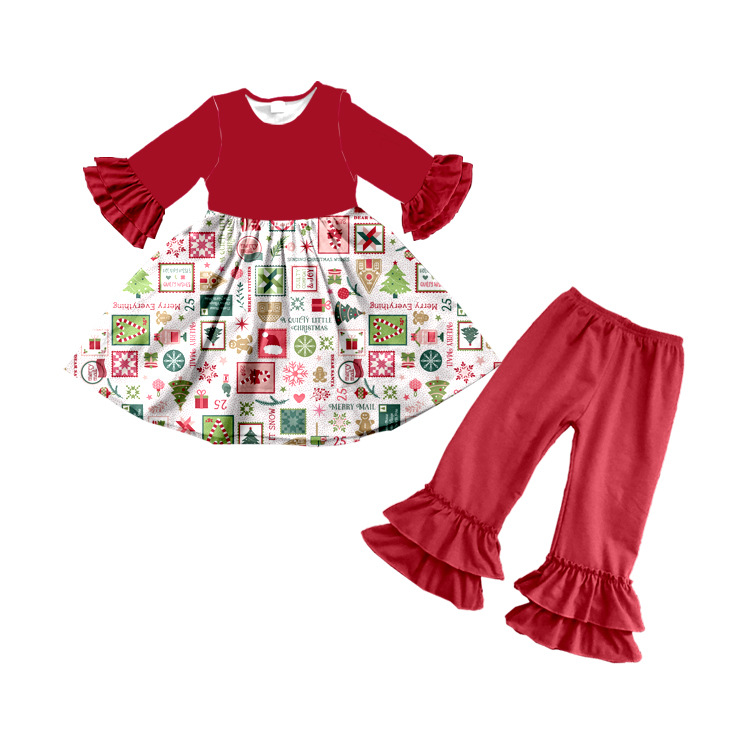 High-Quality Foreign Trade Children's Clothing Printed Children's Cute Creative Customized Autumn Suit