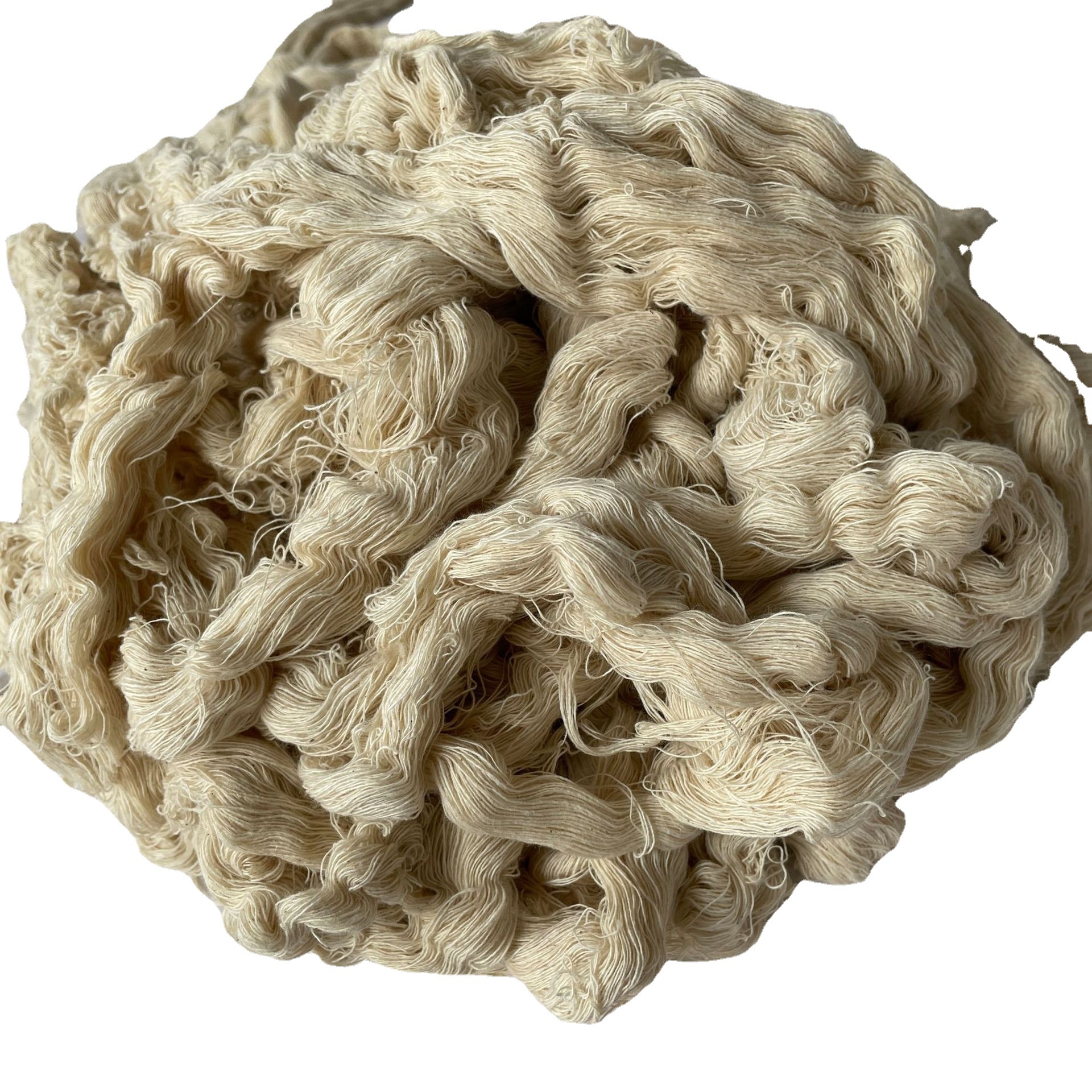 Manufacturer Wholesale Oil-Wiping Cotton Yarn Factory Cleaning Industrial Waste Yarn White Wiping Machine Yarn Water-Absorbing Oil-Absorbing Cleaning Yarn