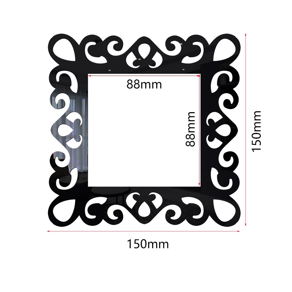Cross-border Lace Acrylic Switch Mirror Wall Stickers Living Room Bedroom Switch Personalized Decorative Self-adhesive Wall Stickers