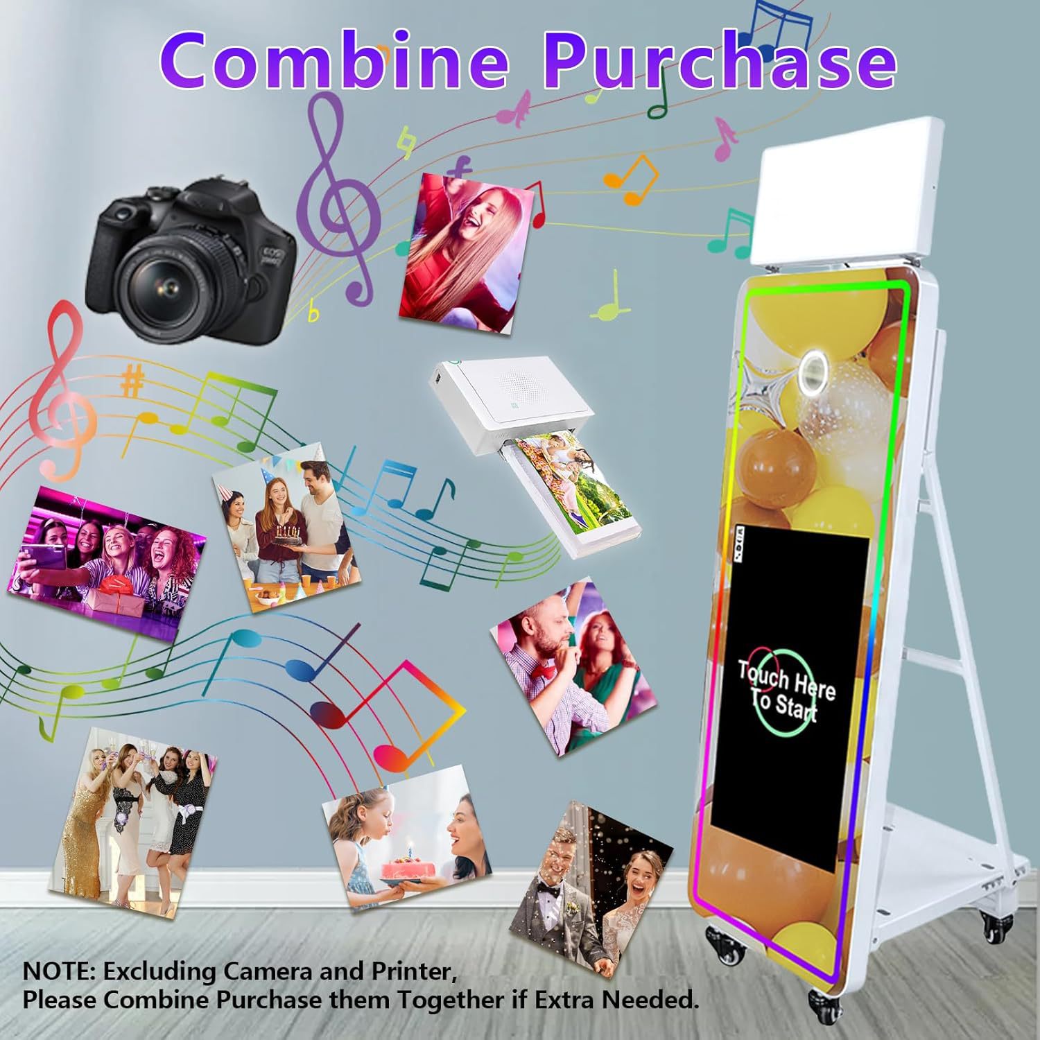 Mirrorphotobooth Interactive Magic Mirror Photo Booth Multi-Functional All-In-One Mirror Party Photo Machine Photo Booth