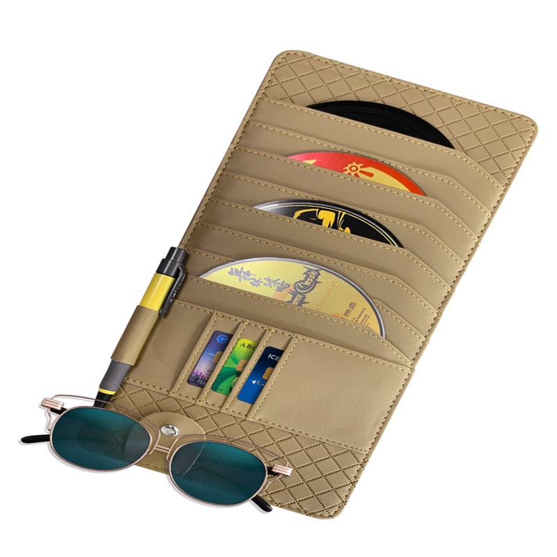 Car Cd Clip Sun Visor Cover Multifunctional Car Disc Storage Bag Car Storage Cd Bag Car Supplies