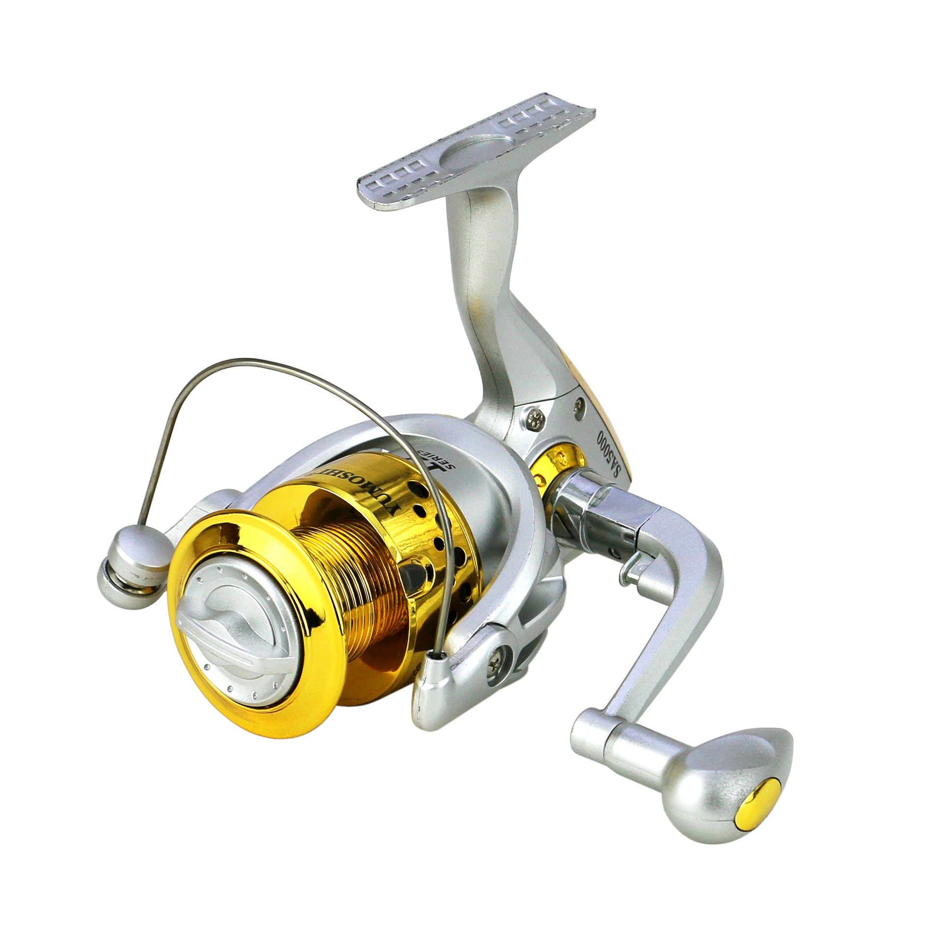SA1000-7000 Fishing Reel Fish wheel fishing reel fishing reel fishing sea pole wheel spinning wheel plastic head silver yellow