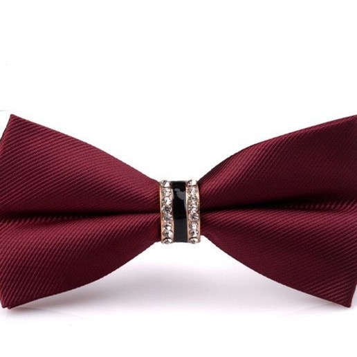 Rhinestone British Men's Bow Tie Men's Dress Wedding Tie Korean Double Groom Tie Fashion