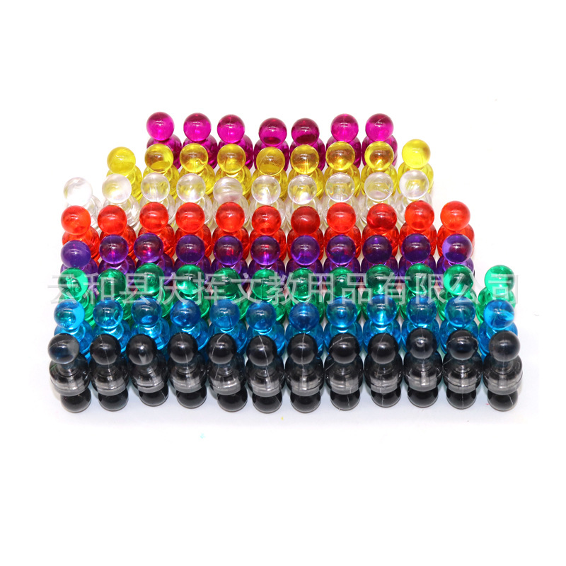 in stock strong magnetic plastic pushpin children's color magnetic pushpin wholesale whiteboard magnetic drawing board matching a generation of hair