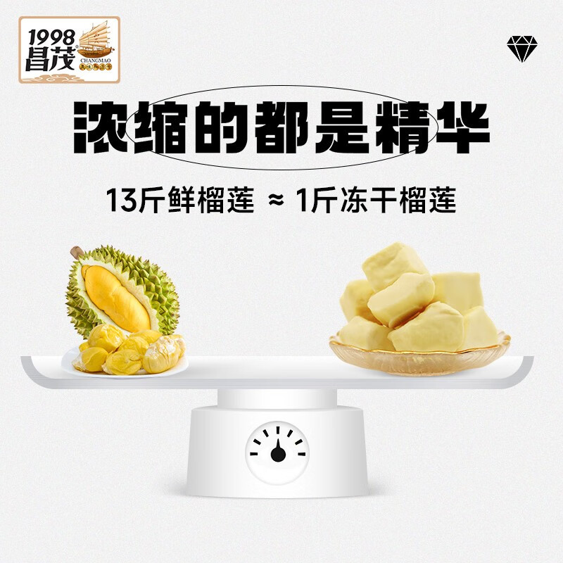 Factory Direct supply Changmao 50g freeze-dried durian snack FD dried fruit shop crisp office snack food