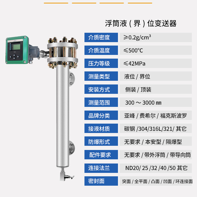 In stock supply high pressure buoy level gauge intelligent buoy level gauge Weifang buoy level converter