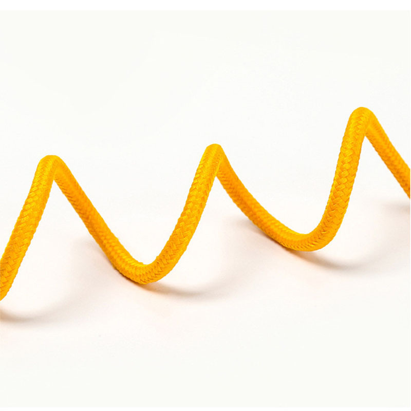 Colorful sports shoelaces flat high-top beanie shoes tie rope round shoelaces with Korean white long gold waist rope