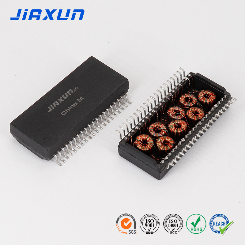Jiaxun Original Jxb06002 Industrial Grade Pulse Network Transformer Magnetic Ring High Frequency Poe++ Transformer