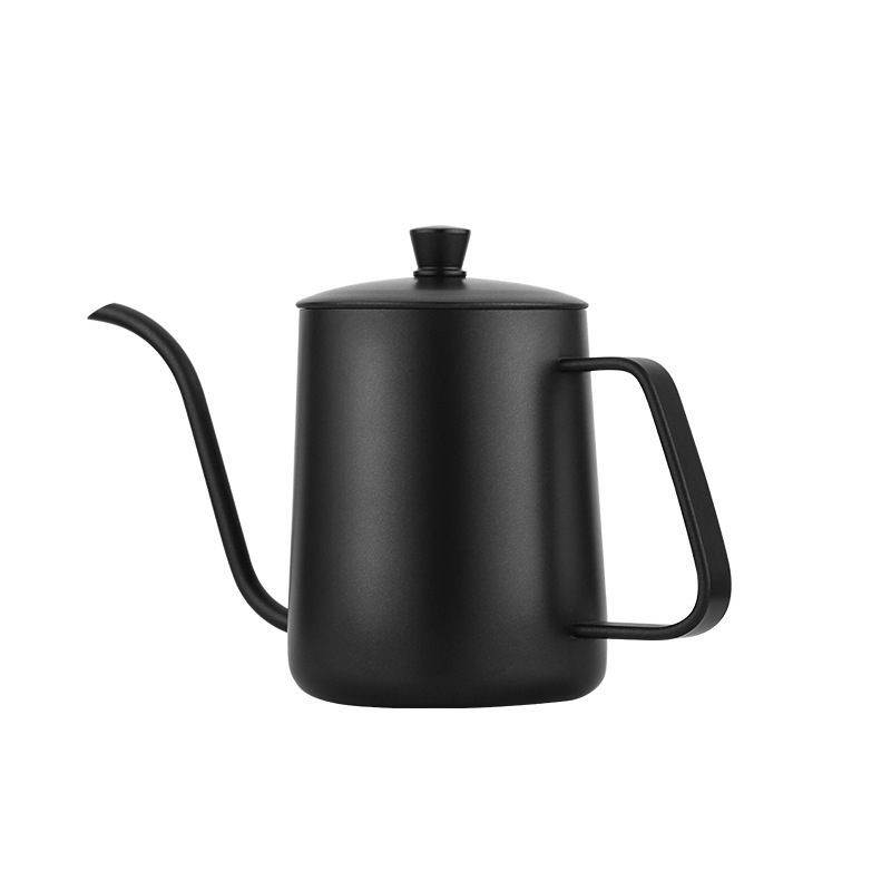 304 Stainless Steel Coffee Pour-Over Kettle, Thickened with Lid, Household Long Spout Narrow Mouth Kettle, Pour-Over Coffee Pot, Coffee Utensils