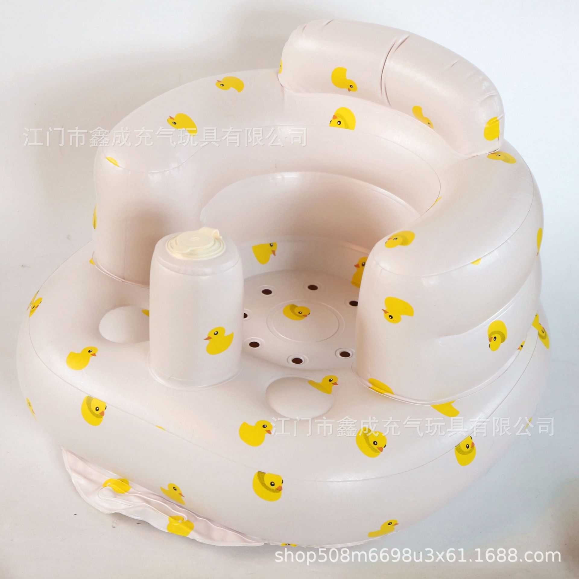 Cross-Border Ins Inflatable Learning Chair Korean Same Style Inflatable Seat Baby Inflatable Sofa Carrying Press Pump Bath Stool