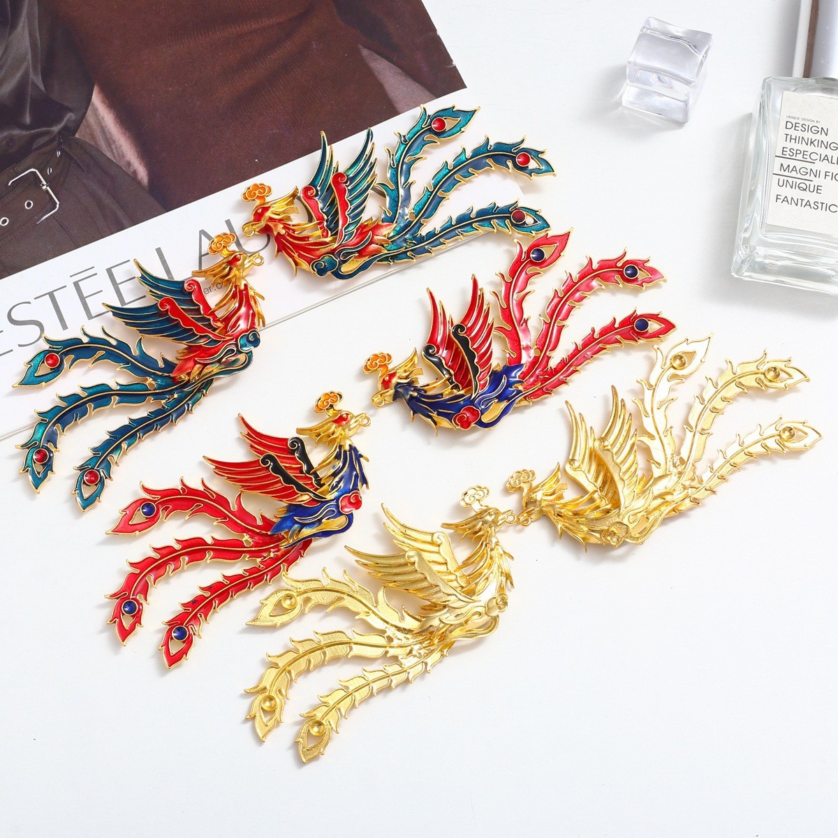 Китайская одежда антикварная ручная работа клуазоннеPhoenix диадема аксессуары для волос оптовая продажа