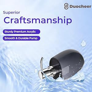 Wholesale acrylic double layer thick soap dispenser top transparent lotion shampoo hand sanitizer bottle bathroom set