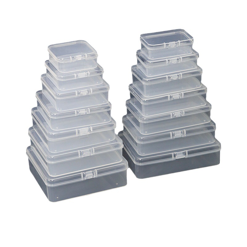 Rectangular pp plastic box rectangular storage box transparent storage parts box small product packaging box wholesale