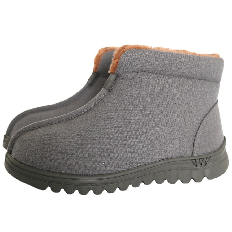 Monk Shoes Winter Cotton Shoes Plush Warm Mid-help Monk Nun Shoes Non-slip Thickened Soft Sole Unisex
