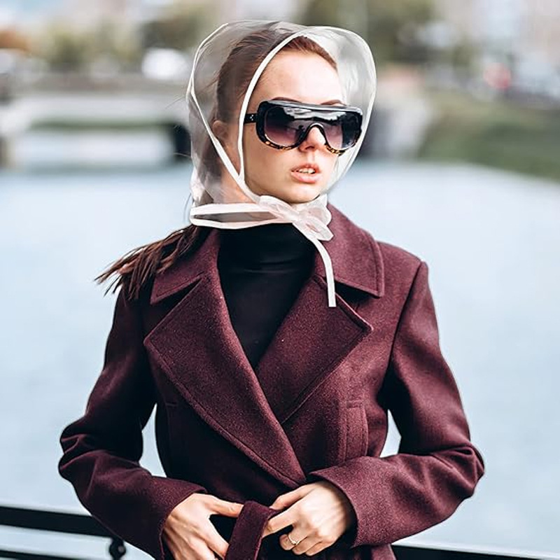 Black large quantity in stock rain hat breathable unisex windproof rain protection hairstyle in stock windproof rain hat