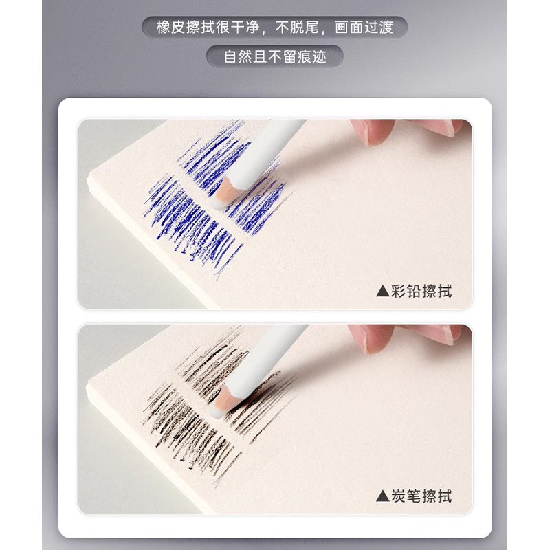 Creative Stationery Highlight Eraser Pen Round Rod Sketch Painting Details Eraser Pencil
