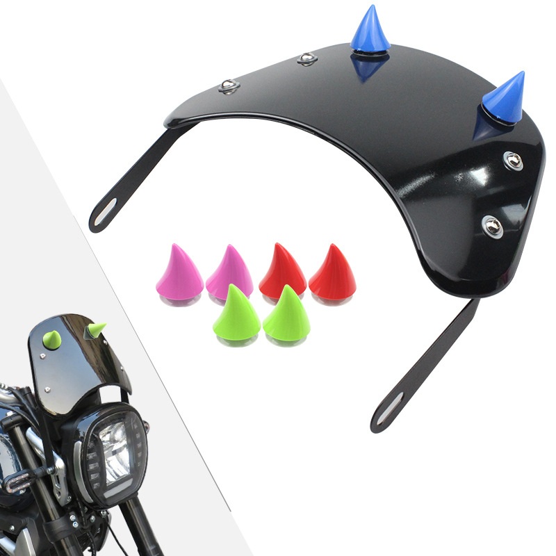 No.9 Niu Electric Scooter Modified Windshield Motorcycle Headlight Windshield Front Cover Helmet Decoration Horns