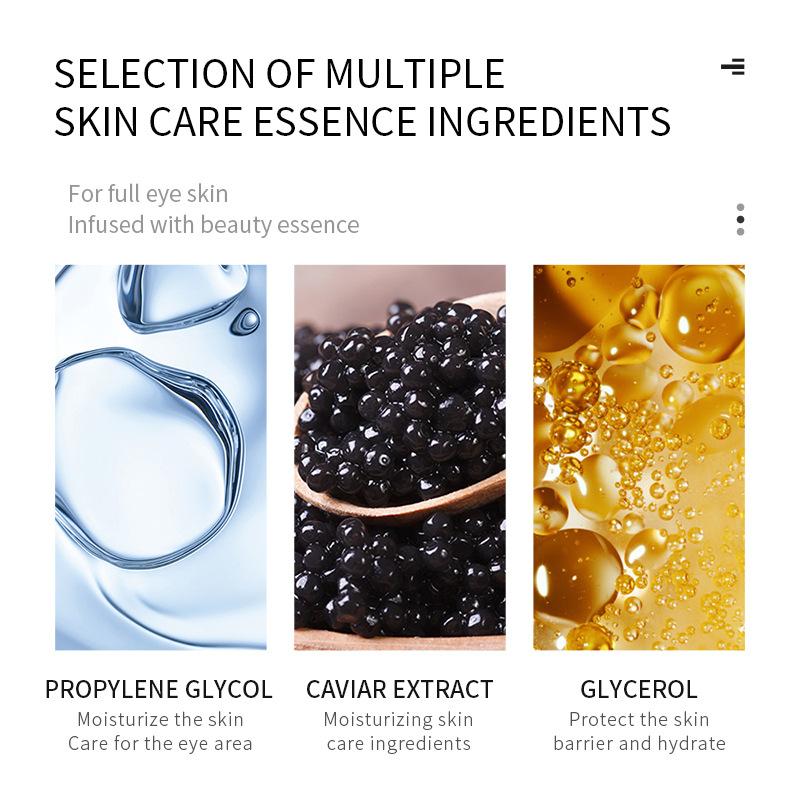 Full English Eye Mask SADOER Caviar Essence Eye Mask Moisturizing Eye mask Cross-border Foreign Trade