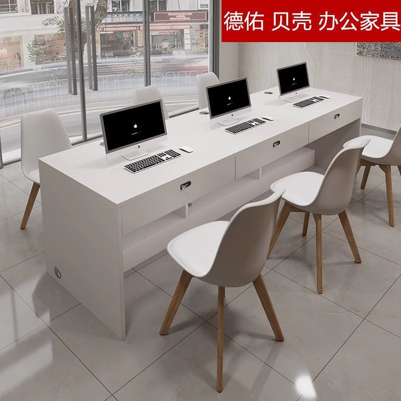 Employee Desk Workstation Table Real Estate Agency Desk Computer Desk Human Resources and Finance Staff Desk and Chair Combination Wholesale