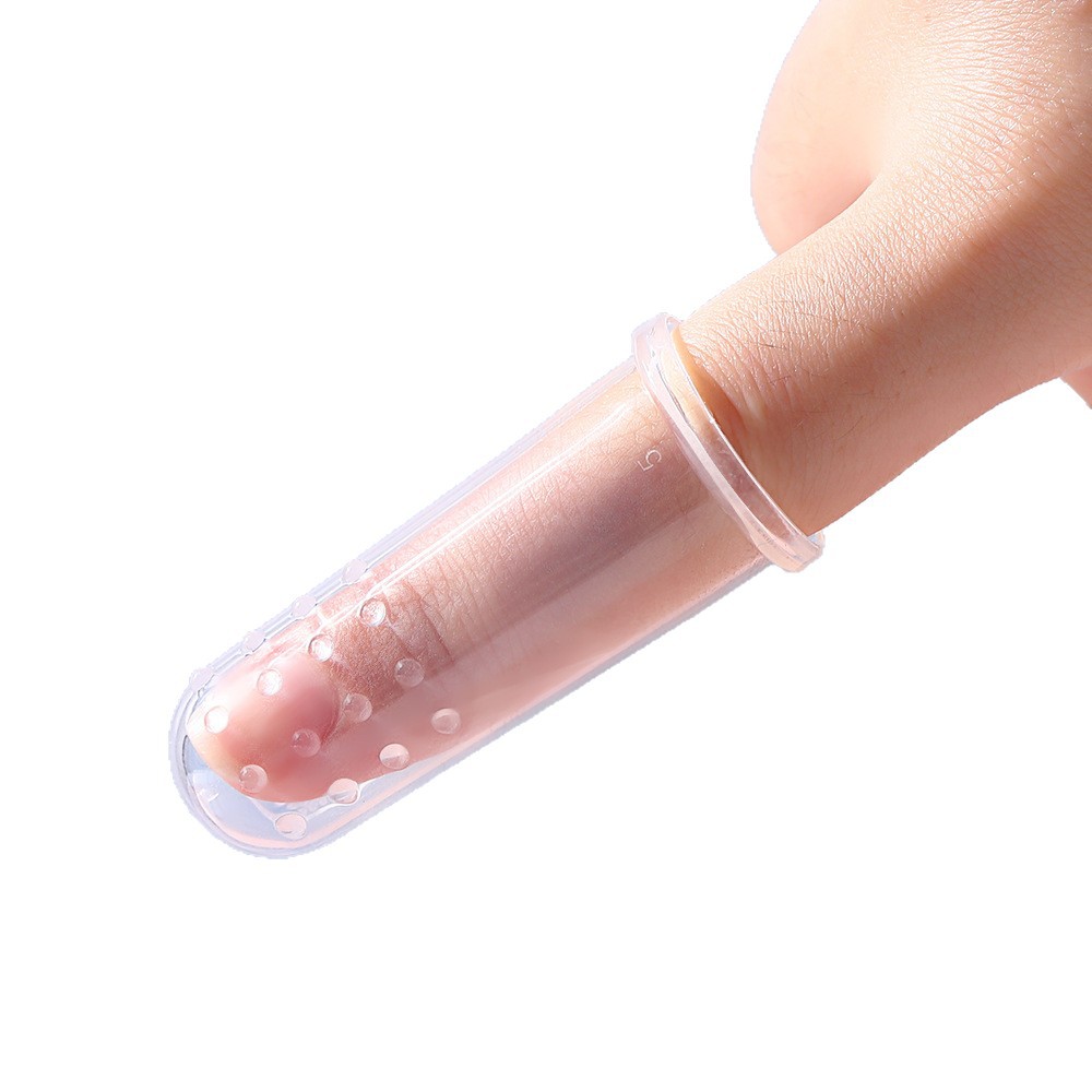 Baby Tongue Coating Cleaning Finger Toothbrush Newborn Oral Cleaning Finger Toothbrush Baby Brushing Silicone Toothbrush