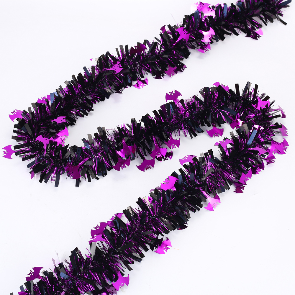 Chen Lin party decoration color strip pumpkin ghost wool Halloween scene decoration flower encryption ribbon