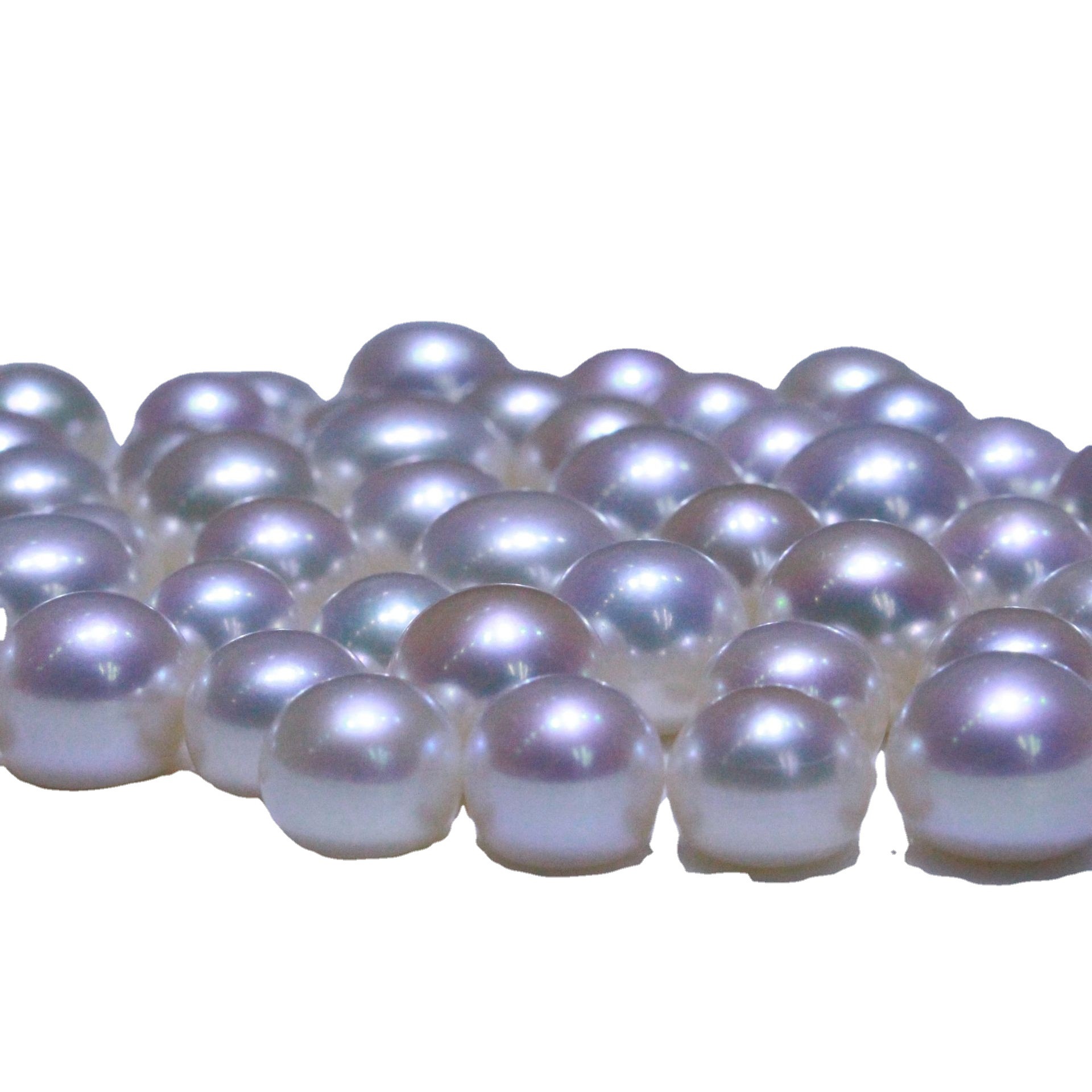 AAAAA freshwater pearls 7-11mm high-gloss white bright flawless steamed bread beads bread beads loose beads naked beads semicircle granules