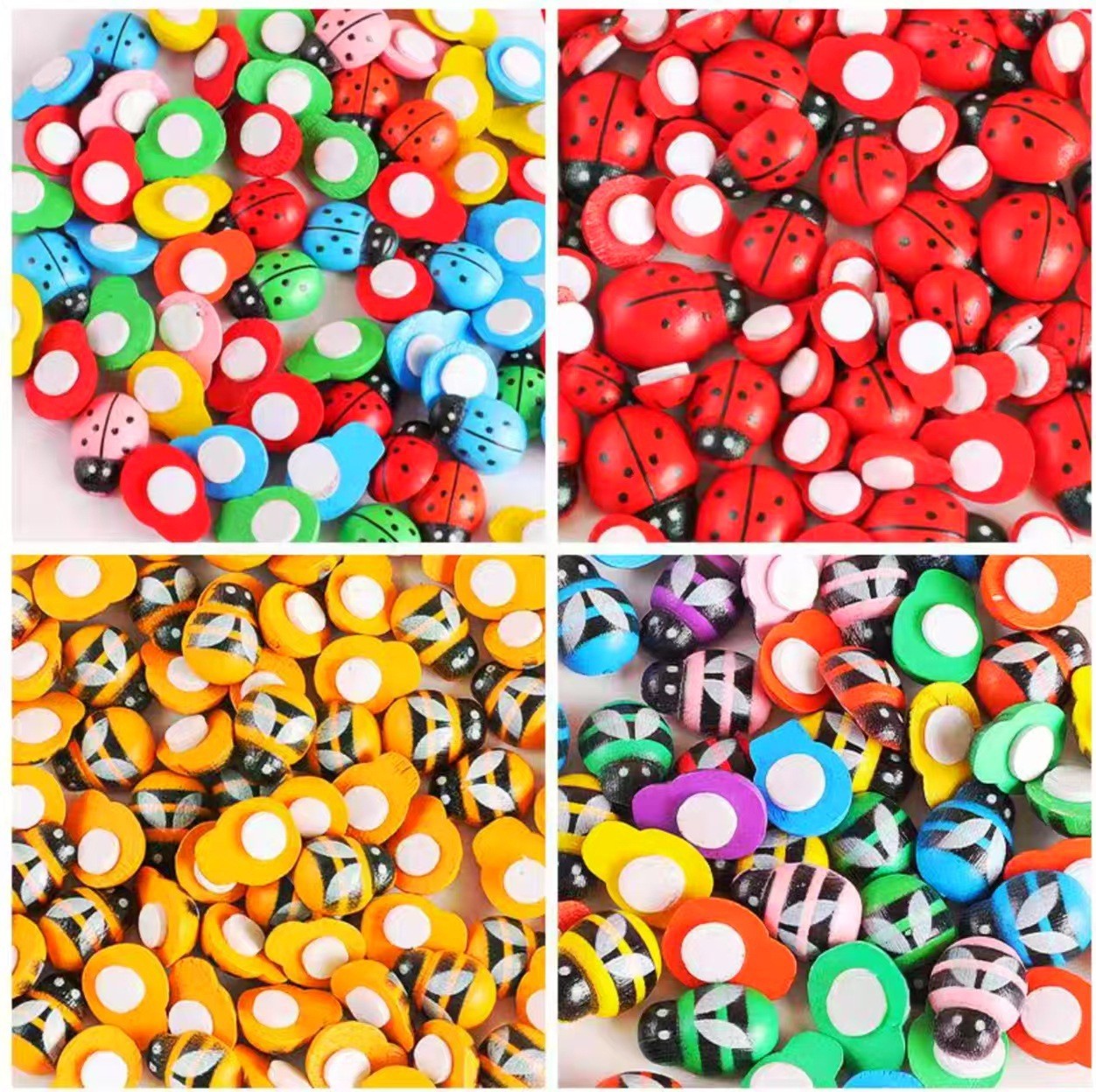 Разнообразные спецификации, смешанные цвета, мох, микро-ландшафт, имитация деревянного жука, семизвездочная божья коровка