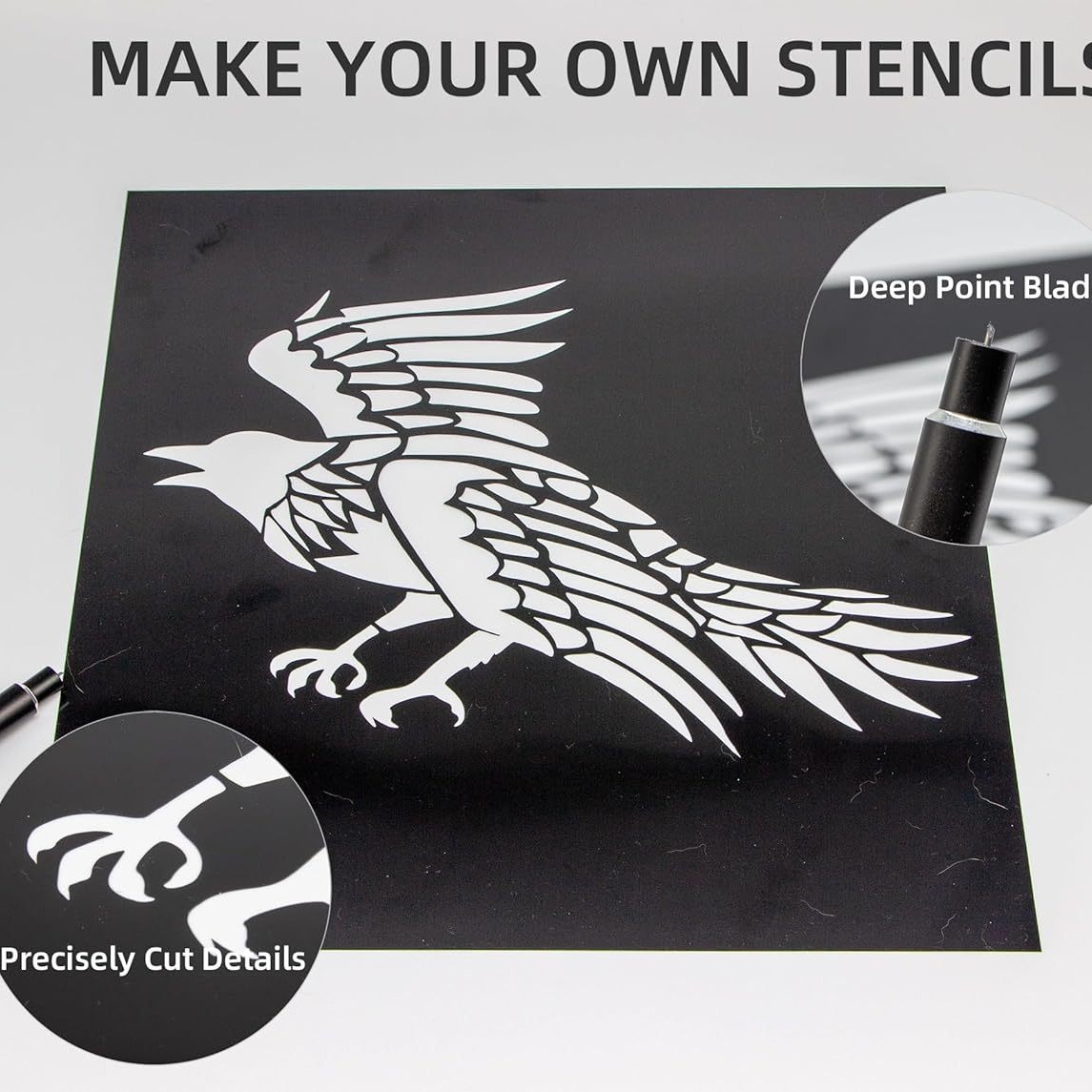 Cross-border creative blank drawing painting inkjet hollow template black PET blank plastic template material