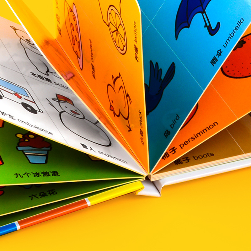 Children's 0-1-3 years old Enlightenment cognitive book Baby card look at pictures literacy mathematics tear not tear early education card