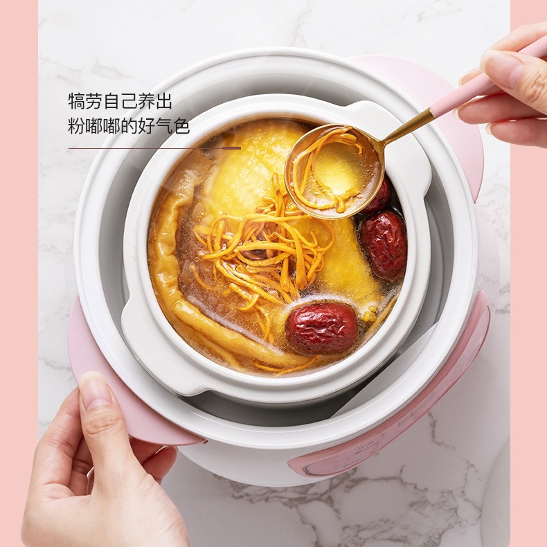 Electric Stew Pot, Fully Automatic Household Ceramic Multi-Functional Water-Proof Stew Bird's Nest Soup Pot, Health-Preserving Electric Stew Pot, Casserole Pot for Delivery