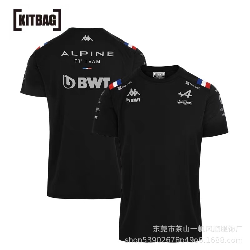 Cross-border 2022 European and American size racing suit summer men's short sleeve fashion Joker wear-resistant comfort