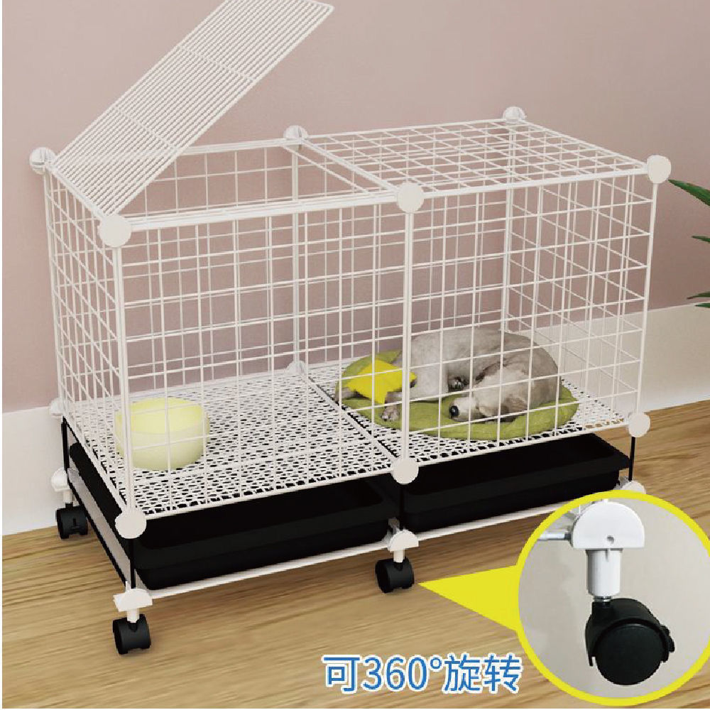 Long Foot Buckle Cat Cage Accessories Universal Wheel Caster Straight Angle Buckle Semicircle Buckle Round Buckle Magic Sheet Iron Mesh Wheel