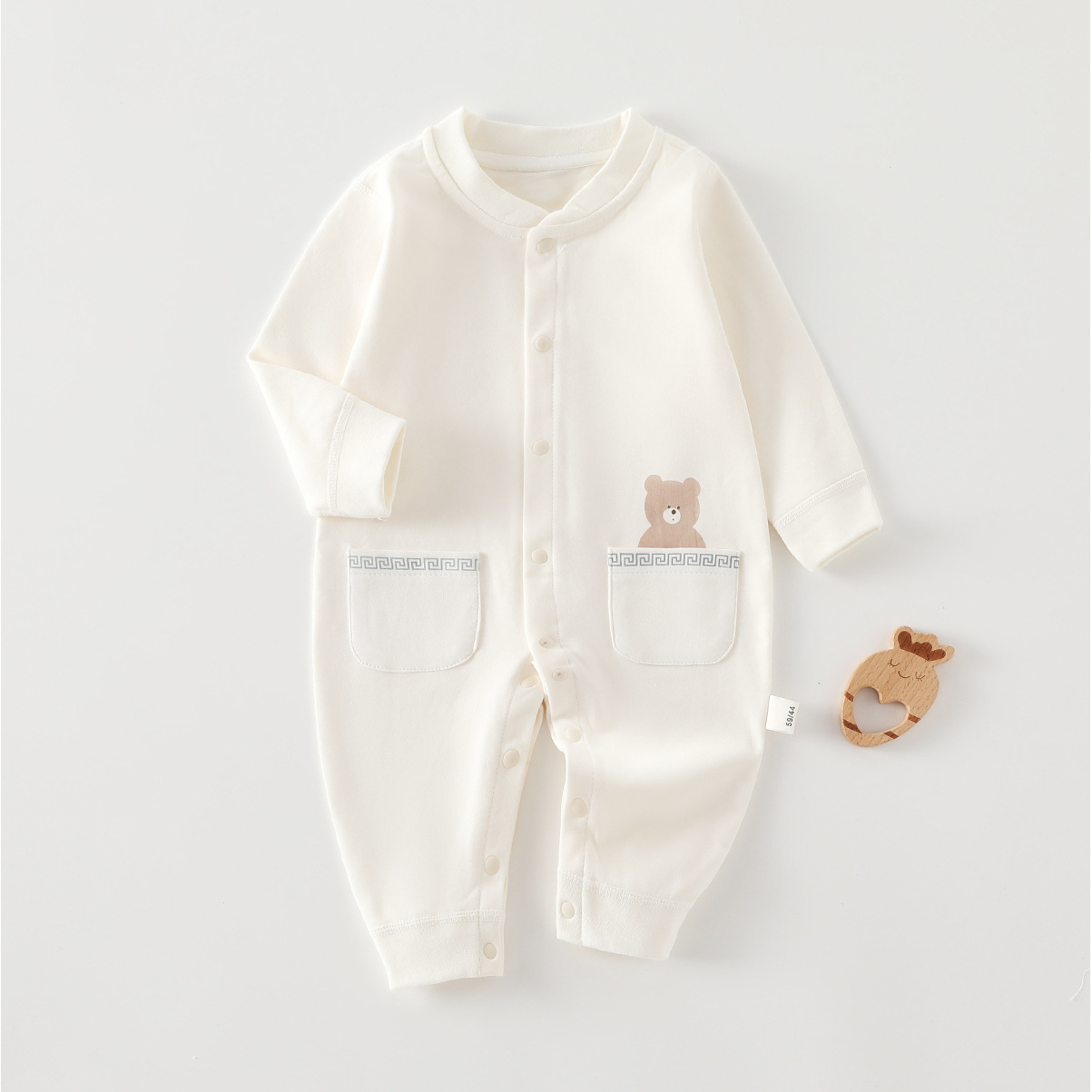 Baby Jumpsuits, Spring & Fall Pure Cotton Clothes, Newborn Baby Clothes, Long-Sleeved Clothes for Going Out, Male and Female Baby Clothes for All Seasons