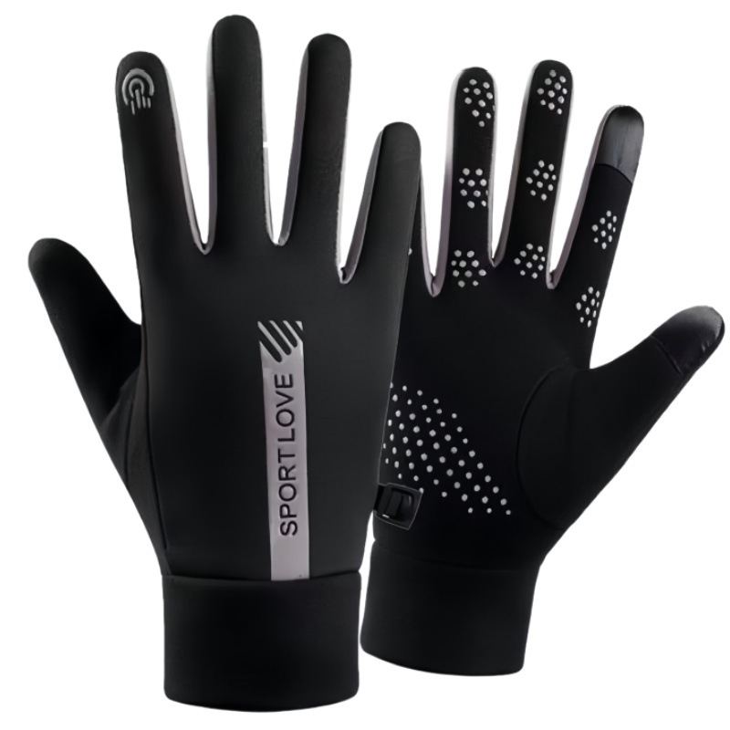 Cycling Gloves for Men and Women in Winter, Windproof, Fleece-Lined, Warm, Touch-Screen, Outdoor Sports, Driving, Electric Vehicle, Ski Gloves