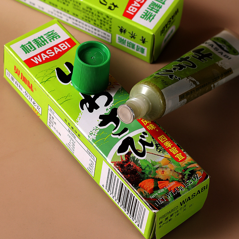 Mustard sauce mustard cream green mustard spicy Japanese cuisine mustard sushi seafood sashimi salmon 43g horseradish soy sauce