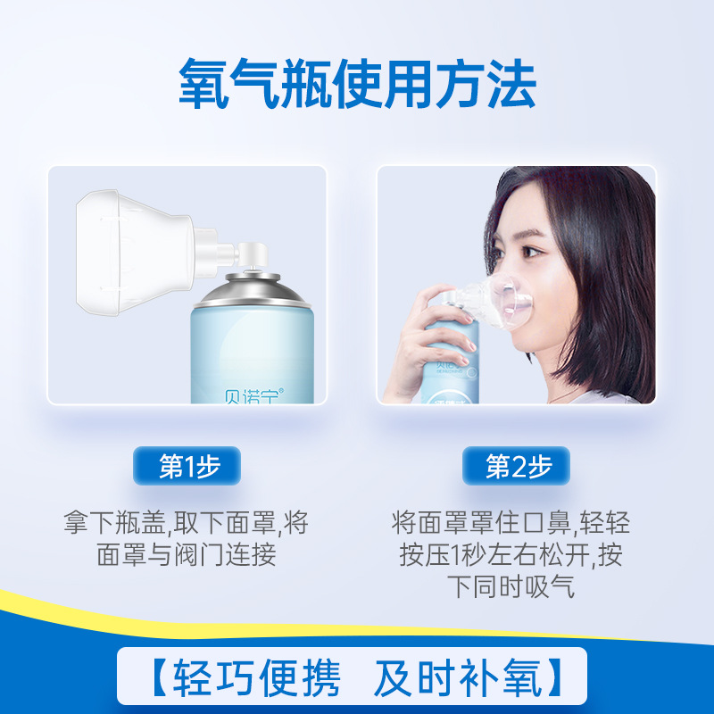 Benoning Oxygen Tank Portable Oxygen Bottle Household Oxygen Inhaler Plateau Travel Mask Oxygen Bottle 1000ml