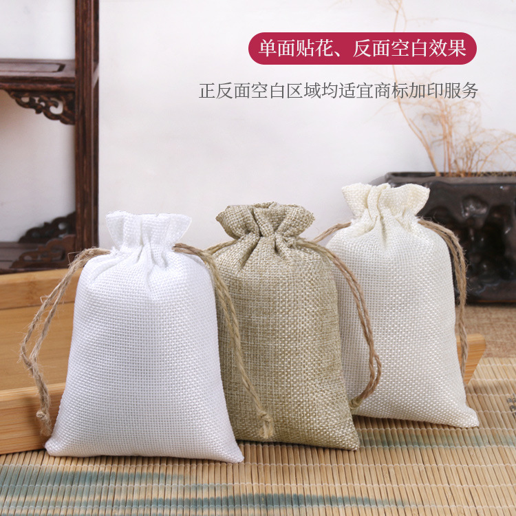 Linen Bundle Pocket Spot Drawstring Gift Jewelry Handstring Dustproof Packaging Bag Linen Bundle Pocket Customized