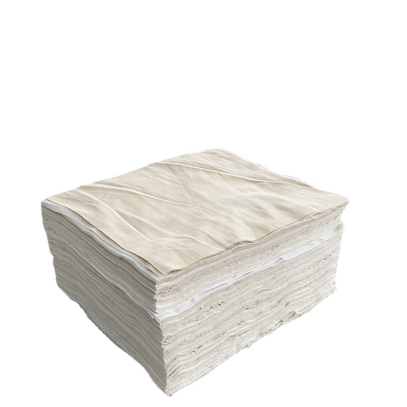 Original White Machine Wiping Cloth, Pure Cotton, Lint-Free, Industrial Rag, Oil-Absorbing and Water-Absorbing Waste Rag, Manufacturer Supply and Wholesale