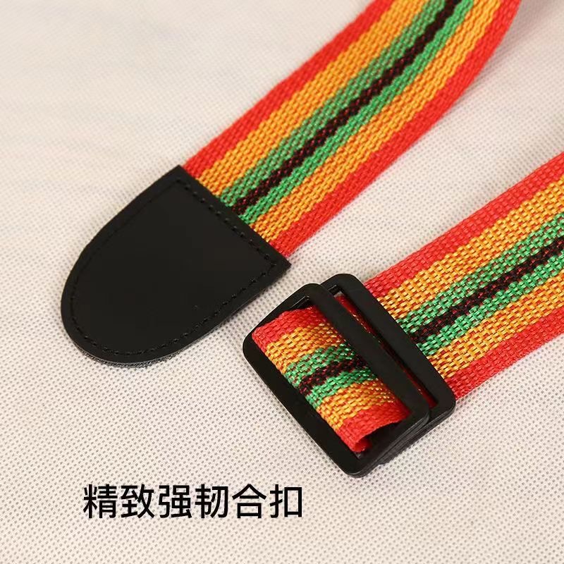 Ремень для африканского барабана двойной плечевой хлопковый трёхцветный переносной ремень для детей и взрослых широкий