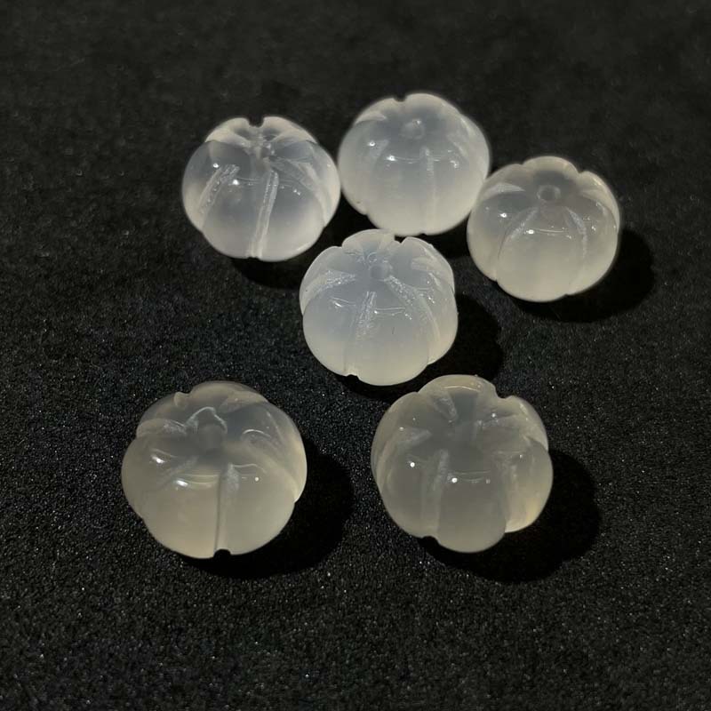 Temple Tourist Attractions Commodity Ice Seed Chalcedony Agate Accessories Pendant Peanut Lotus Canopy Safe Buckle Gourd DIY