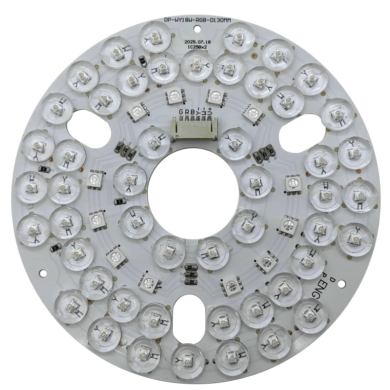 Remote Control Colorful Magnetic Rgb Fan Light Source 36V Low Voltage Dimming Color Light Panel 130mm Light Source Module